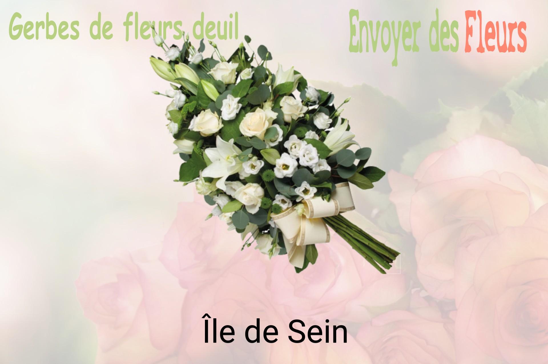 Gerbe de fleurs de deuil livrée à Île-de-Sein